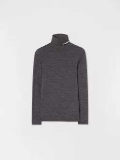 JIL SANDER T-Shirt<T-SHIRT A COLLO ALTO Grigio