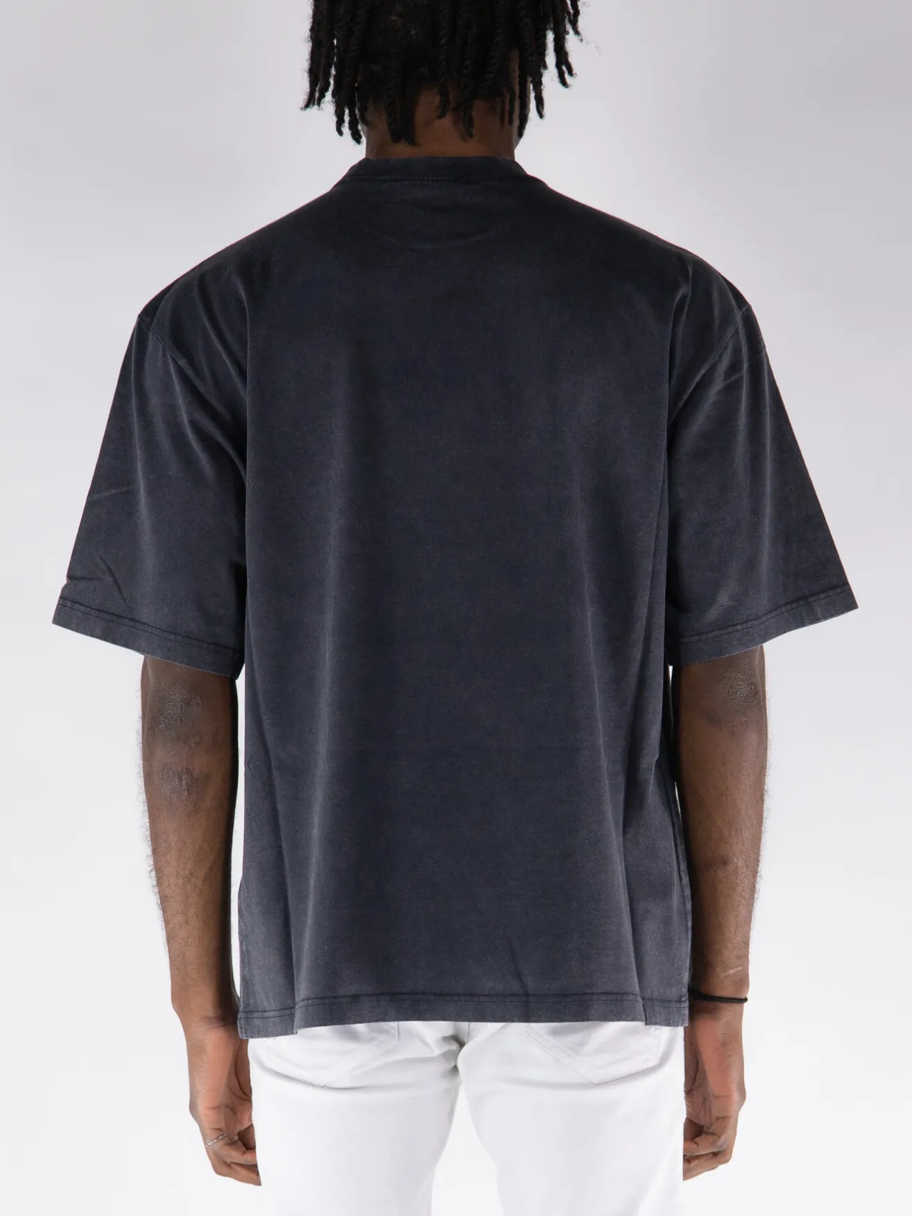 WE11DONE. T-Shirt<T-SHIRT A MANICHE CORTE CON STAMPA Azzurro, Grigio, Nero, Rosa, Verde, Viola