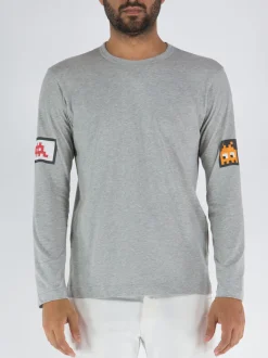 COMME DES GARCONS SHIRT T-Shirt<T-SHIRT A MANICHE LUNGHE Grigio