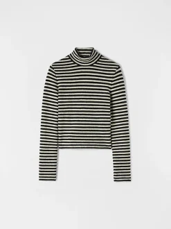 JIL SANDER T-Shirt<T-SHIRT A RIGHE Bianco, Nero