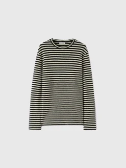 JIL SANDER T-Shirt<T-SHIRT A RIGHE Bianco, Nero