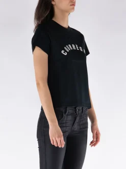 COURREGES T-Shirt<T-SHIRT AC STRAIGHT Bianco, Nero
