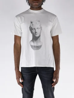 ARIES T-Shirt<T-SHIRT AGED STATUE Bianco, Grigio