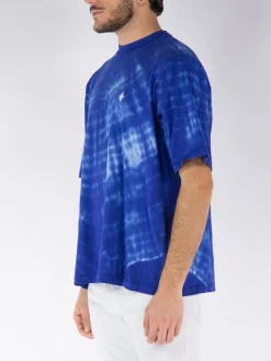 MARCELO BURLON T-Shirt<T-SHIRT AOP SOUNDWAVES OVER Blu