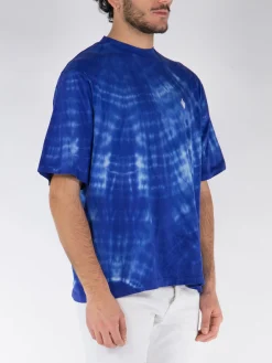 MARCELO BURLON T-Shirt<T-SHIRT AOP SOUNDWAVES OVER Blu