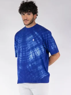 MARCELO BURLON T-Shirt<T-SHIRT AOP SOUNDWAVES OVER Blu