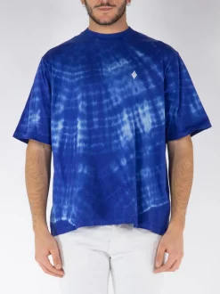MARCELO BURLON T-Shirt<T-SHIRT AOP SOUNDWAVES OVER Blu