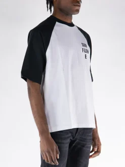 SUNFLOWER T-Shirt<T-SHIRT BASEBALL Bianco, Nero