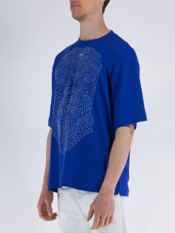OFF-WHITE T-Shirt<T-SHIRT BODY STITCH SKATE S/S TEE Bianco, Blu