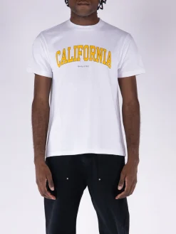 SPORTY&RICH T-Shirt<T-SHIRT CALIFORNIA Bianco, Giallo