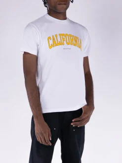 SPORTY&RICH T-Shirt<T-SHIRT CALIFORNIA Bianco, Giallo