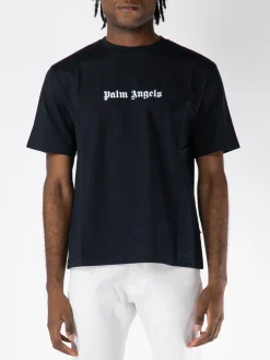 PALM ANGELS T-Shirt<T-SHIRT CLASSIC LOGO Bianco, Nero