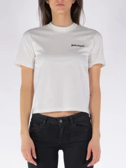 PALM ANGELS T-Shirt<T-SHIRT CLASSIC LOGO Bianco, Nero