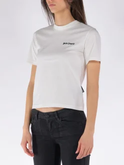 PALM ANGELS T-Shirt<T-SHIRT CLASSIC LOGO Bianco, Nero