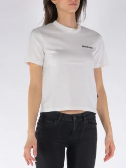 PALM ANGELS T-Shirt<T-SHIRT CLASSIC LOGO Bianco, Nero