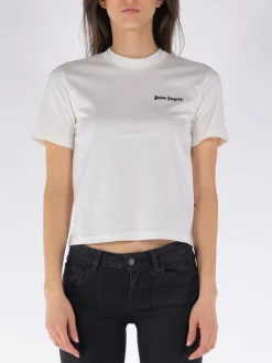 PALM ANGELS T-Shirt<T-SHIRT CLASSIC LOGO Bianco, Nero