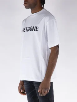 WE11DONE. T-Shirt<T-SHIRT CLASSIC LOGO Bianco, Nero