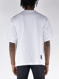 WE11DONE. T-Shirt<T-SHIRT CLASSIC LOGO Bianco, Nero