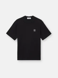 STONE ISLAND T-Shirt<T-SHIRT COMBED ORGANIC COTTON JERSEY Nero