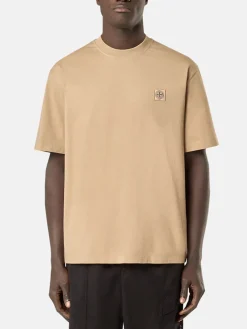 STONE ISLAND T-Shirt<T-SHIRT COMBED ORGANIC COTTON JERSEY Beige