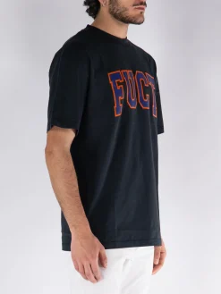 T-Shirt<T-SHIRT CON LOGO Arancione, Blu, Nero