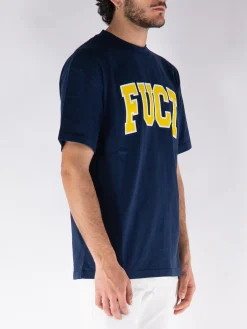 T-Shirt<T-SHIRT CON LOGO Blu, Giallo