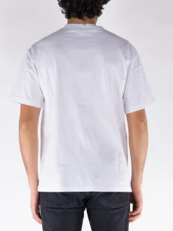 T-Shirt<T-SHIRT CON LOGO Arancione, Bianco, Blu