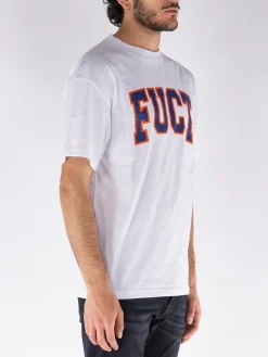 T-Shirt<T-SHIRT CON LOGO Arancione, Bianco, Blu