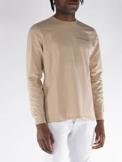POP TRADING COMPANY T-Shirt<T-SHIRT CON LOGO Beige, Rosso