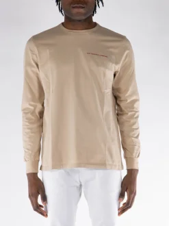 POP TRADING COMPANY T-Shirt<T-SHIRT CON LOGO Beige, Rosso