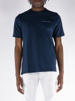 POP TRADING COMPANY T-Shirt<T-SHIRT CON LOGO Blu, Viola