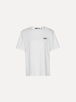 ROTATE BIRGER CHRISTENSEN T-Shirt<T-SHIRT CON PATCH LOGO Bianco, Nero