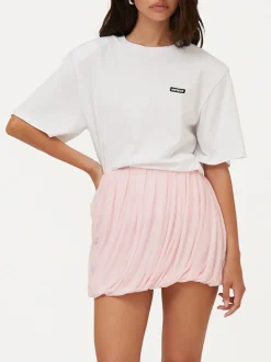 ROTATE BIRGER CHRISTENSEN T-Shirt<T-SHIRT CON PATCH LOGO Bianco, Nero