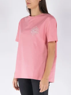 ETRO T-Shirt<T-SHIRT CON RICAMO Rosa