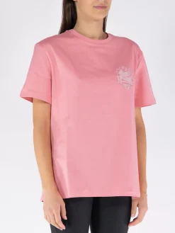 ETRO T-Shirt<T-SHIRT CON RICAMO Rosa