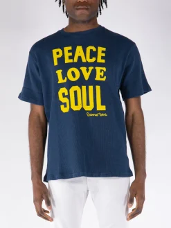 UNIVERSAL WORKS T-Shirt<T-SHIRT CON STAMPA Blu, Giallo