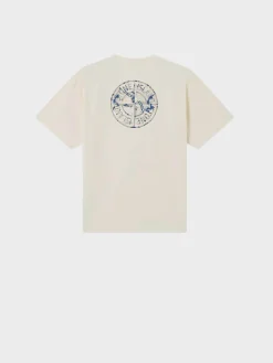 STONE ISLAND T-Shirt<T-SHIRT CON STAMPA COMPASS CAMO Bianco, Blu, Grigio, Nero