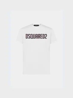 DSQUARED T-Shirt<T-SHIRT COOL FIT Bianco, Nero