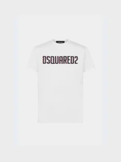 DSQUARED T-Shirt<T-SHIRT COOL FIT Bianco, Nero