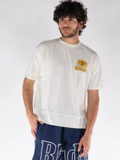 RHUDE T-Shirt<T-SHIRT CRESTA CIGAR Bianco, Giallo