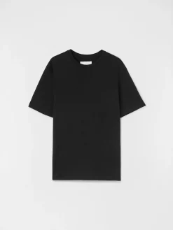 JIL SANDER T-Shirt<T-SHIRT CREWNECK CON LOGO Bianco, Nero