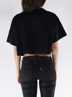 MONCLER T-Shirt<T-SHIRT CROPPED CLASSIC LOGO Nero
