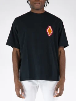 MARCELO BURLON T-Shirt<T-SHIRT CROSS PATCH Arancione, Bianco, Nero, Rosso