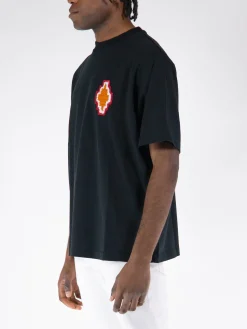 MARCELO BURLON T-Shirt<T-SHIRT CROSS PATCH Arancione, Bianco, Nero, Rosso