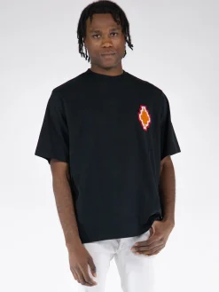 MARCELO BURLON T-Shirt<T-SHIRT CROSS PATCH Arancione, Bianco, Nero, Rosso