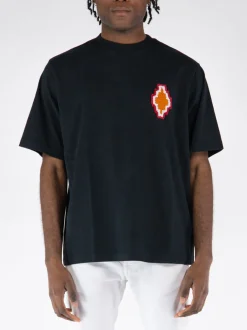 MARCELO BURLON T-Shirt<T-SHIRT CROSS PATCH Arancione, Bianco, Nero, Rosso
