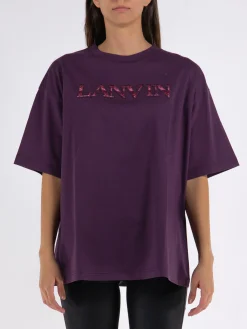 LANVIN T-Shirt<T-SHIRT CURB EMBROIDERED OVERSIZED Viola