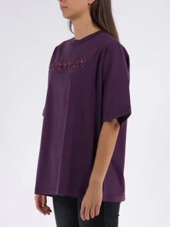 LANVIN T-Shirt<T-SHIRT CURB EMBROIDERED OVERSIZED Viola