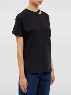 MM6 MAISON MARGIELA T-Shirt<T-SHIRT CUT OUT Nero