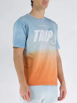 MAUNA-KEA T-Shirt<T-SHIRT DEGRADÈ TRIP J Arancione, Azzurro, Bianco